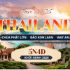 Thái Lan 5N4Đ khám phá xứ Chùa Vàng với những ngôi chùa nổi tiếng, nền văn hóa đặc sắc và các điểm đến hấp dẫn.