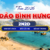 Đảo Bình Hưng viên ngọc hoang sơ của Khánh Hòa, nổi bật với làn nước biển trong xanh, những bãi đá tự nhiên độc đáo và vẻ đẹp bình yên của làng chài ven biển. Đây là điểm đến lý tưởng dành cho du khách yêu thích khám phá thiên nhiên, trải nghiệm hải sản tươi ngon và tận hưởng không gian biển đảo thơ mộng.
