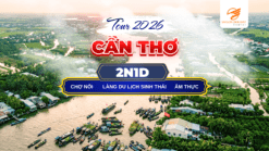 Nếu bạn muốn mô tả khoảng **10 chữ**, có thể dùng: **Du ngoạn Cần Thơ, khám phá trọn vẹn nét đẹp miền Tây