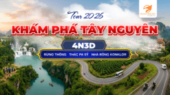 Khám phá vẻ đẹp hùng vĩ của núi rừng Tây Nguyên với những thác nước kỳ vĩ, rừng thông xanh mát và không gian văn hóa cồng chiêng đặc sắc
