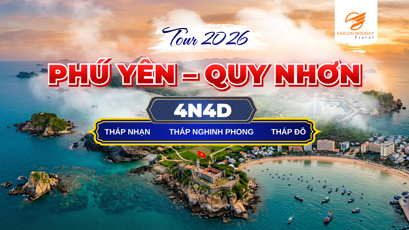 Khám phá Phú Yên – Quy Nhơn 4N4Đ với hành trình trải nghiệm biển xanh, thắng cảnh nổi tiếng, ẩm thực miền Trung hấp dẫn và nhiều điểm check-in tuyệt đẹp.