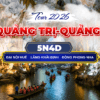 Chỉ với một chuyến đi 5N4D, bạn sẽ được check-in trọn gói các tọa độ hot nhất miền Trung: dạo bước giữa cố đô Huế trầm mặc, nghiêng mình trước Thành cổ Quảng Trị, thám hiểm thiên đường hang động Quảng Bình và lắng đọng cảm xúc tại làng Sen quê Bác.