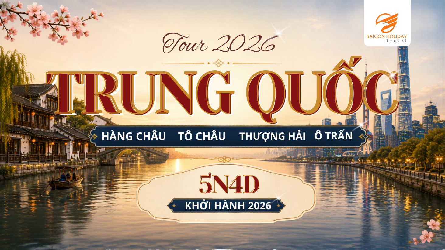 THƯỢNG HẢI - HÀN CHÂU - Ô TRẤN DISNEYLAND THƯỢNG HẢI 5N4D, Hành trình đưa du khách khám phá vẻ đẹp giao thoa giữa hiện đại và cổ kính của Trung Quốc, từ những thành phố sôi động, cổ trấn thơ mộng đến thế giới giải trí đầy sắc màu. Một chuyến đi lý tưởng để tận hưởng cảnh đẹp, văn hóa và lưu giữ những khoảnh khắc đáng nhớ.