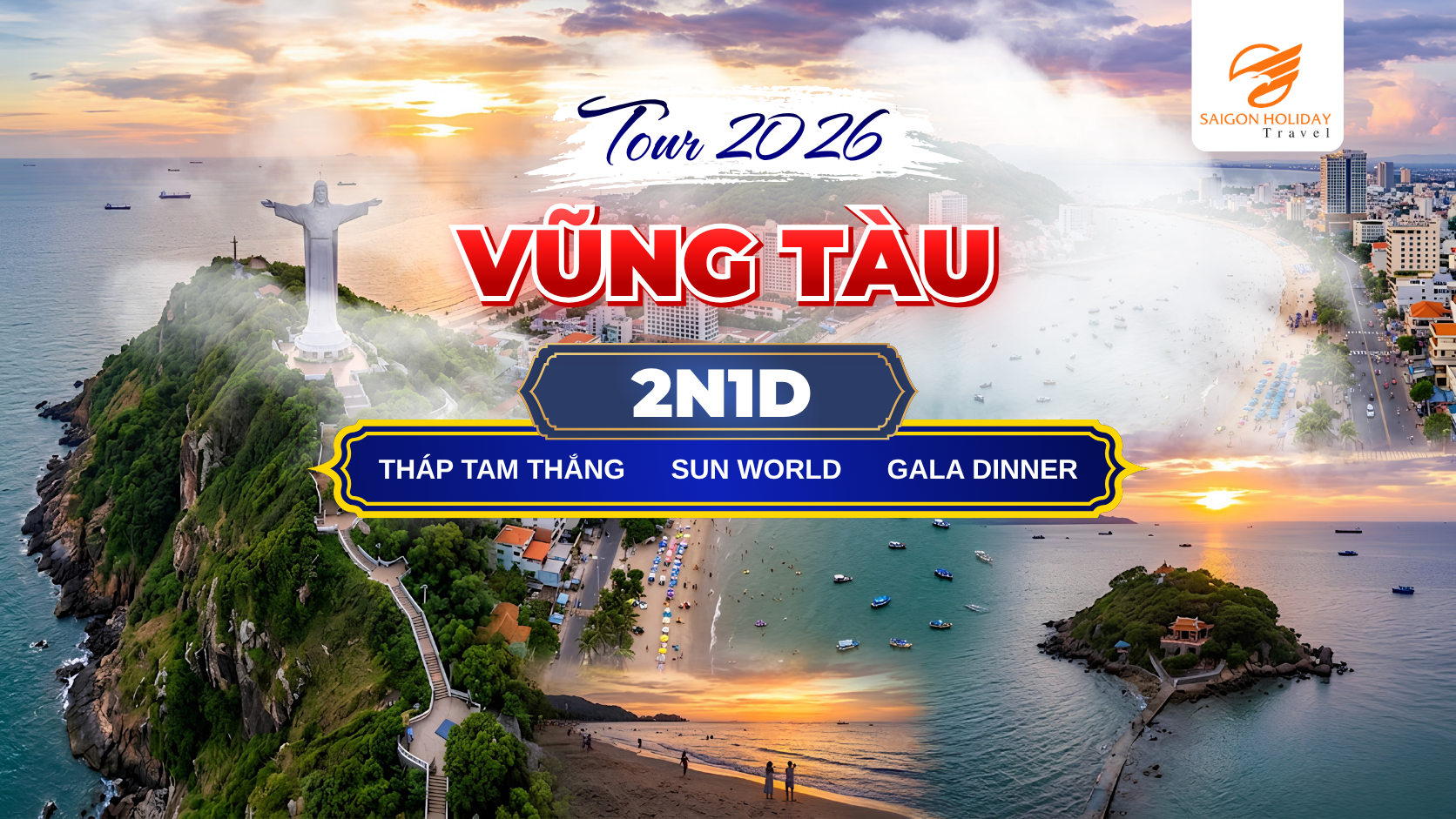 Hành trình khám phá Vũng Tàu mang đến trải nghiệm nghỉ dưỡng bên biển xanh, không khí trong lành cùng nhiều hoạt động vui chơi, ẩm thực và check-in hấp dẫn, lý tưởng cho chuyến đi thư giãn ngắn ngày.