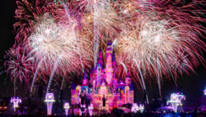 Ngắm pháo hoa tại Lâu đài Disney