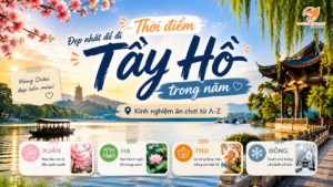 Bạn thắc mắc Tây Hồ nằm ở đâu và thời điểm đẹp nhất để đi Tây Hồ trong năm là khi nào? Khám phá ngay ẩm thực Tây Hồ Hàng Châu và lịch trình Tour du lịch Hàng Châu Tô Châu trọn gói tại đây!