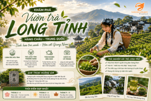 Vườn trà Long Tỉnh Hàng Châu Trung Quốc tại làng trà long tỉnh hàng châu nơi du khách ghé thăm đồi trà Long Tỉnh và trải nghiệm hái trà Long Tỉnh