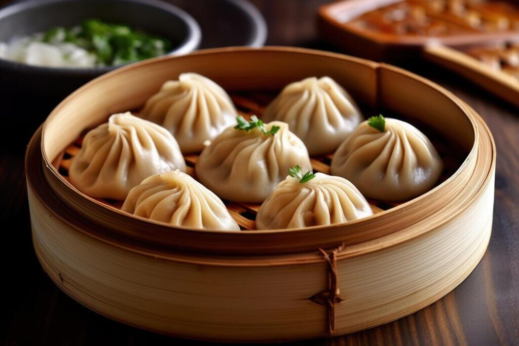 Bánh bao Tiểu Long Bao hấp nóng hổi - đặc sản nhất định phải thử khi du lịch Bến Thượng Hải.