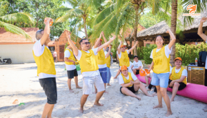 Khoảnh khắc đáng nhớ trong team building bãi biển