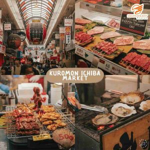 Osaka có gì hấp dẫn - Ẩm thực hải sản tươi sống tại chợ Kuromon Ichiba