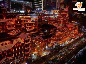 Trùng Khánh thành phố 8D - Hồng Nhai Động lung linh giữa màn đêm với những dãy nhà cổ rực rỡ ánh đèn