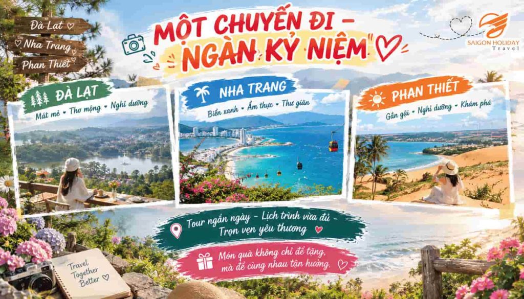 Quà 20/10 chuyến du lịch cho mẹ và vợ
